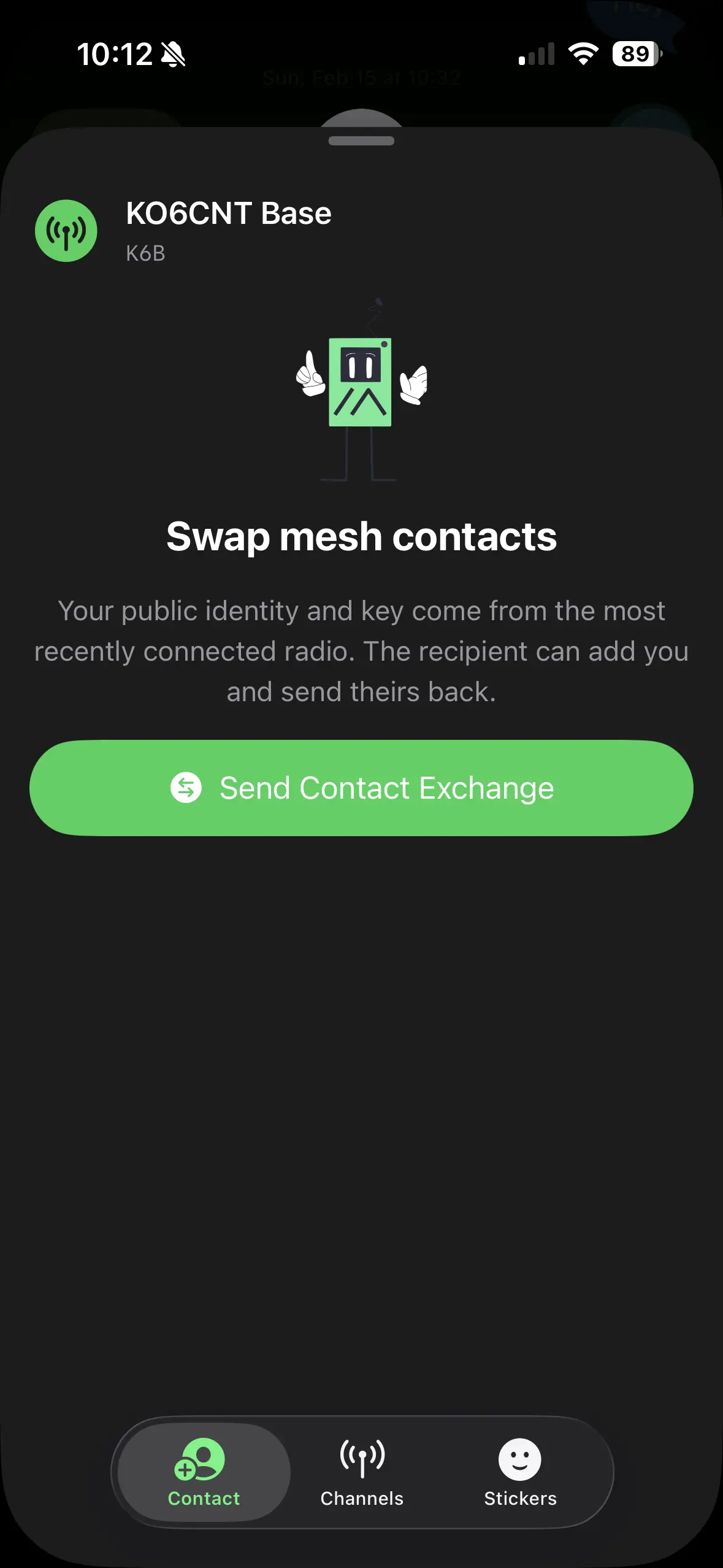 Contact exchange composer