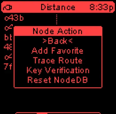 Node Action Menu